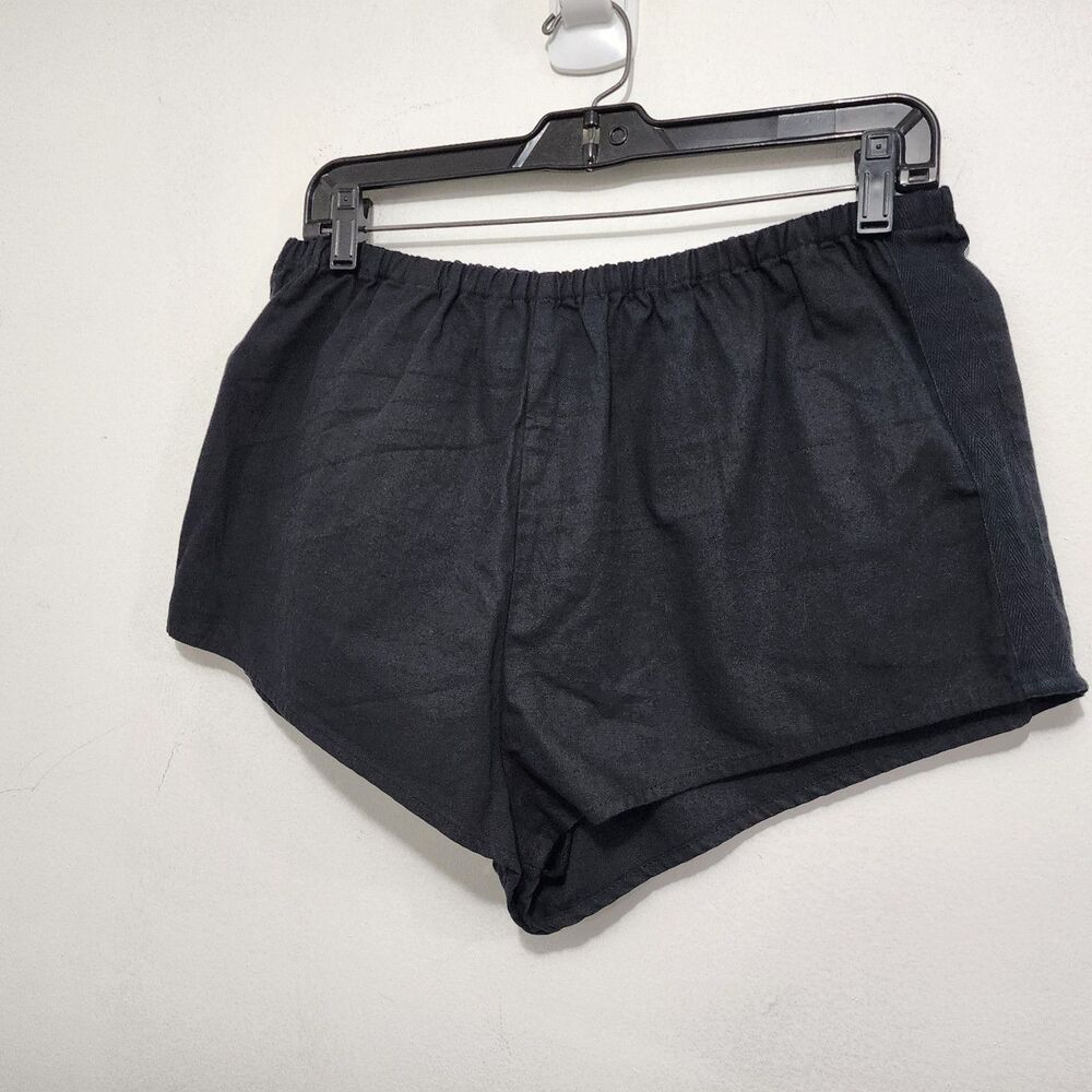 NEW By Anthropologie Women's Black Linen Tap Shorts Pull-on Resort Travel Sz XL - Picture 12 of 16